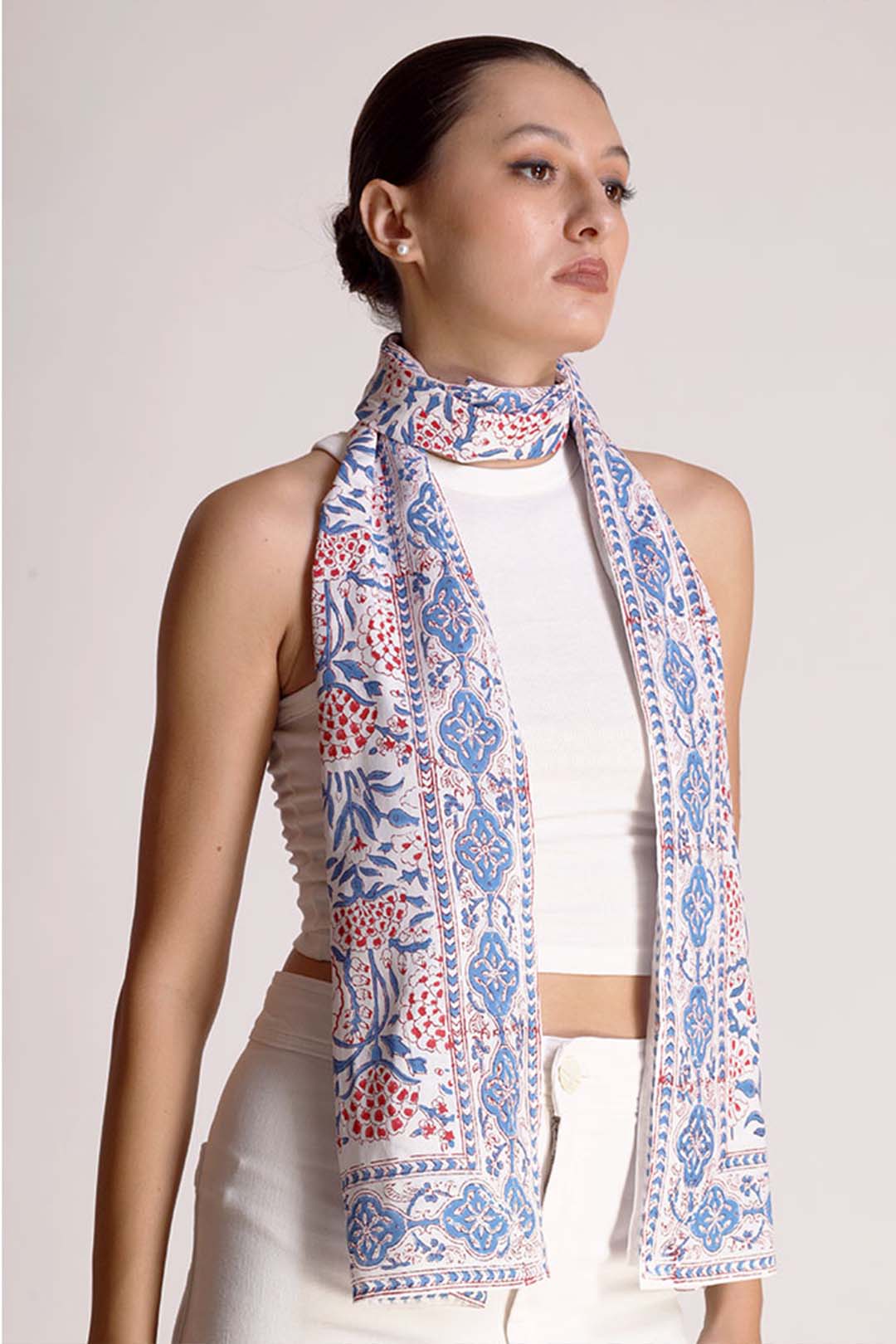 Samara Cotton All-over Floral Scarf