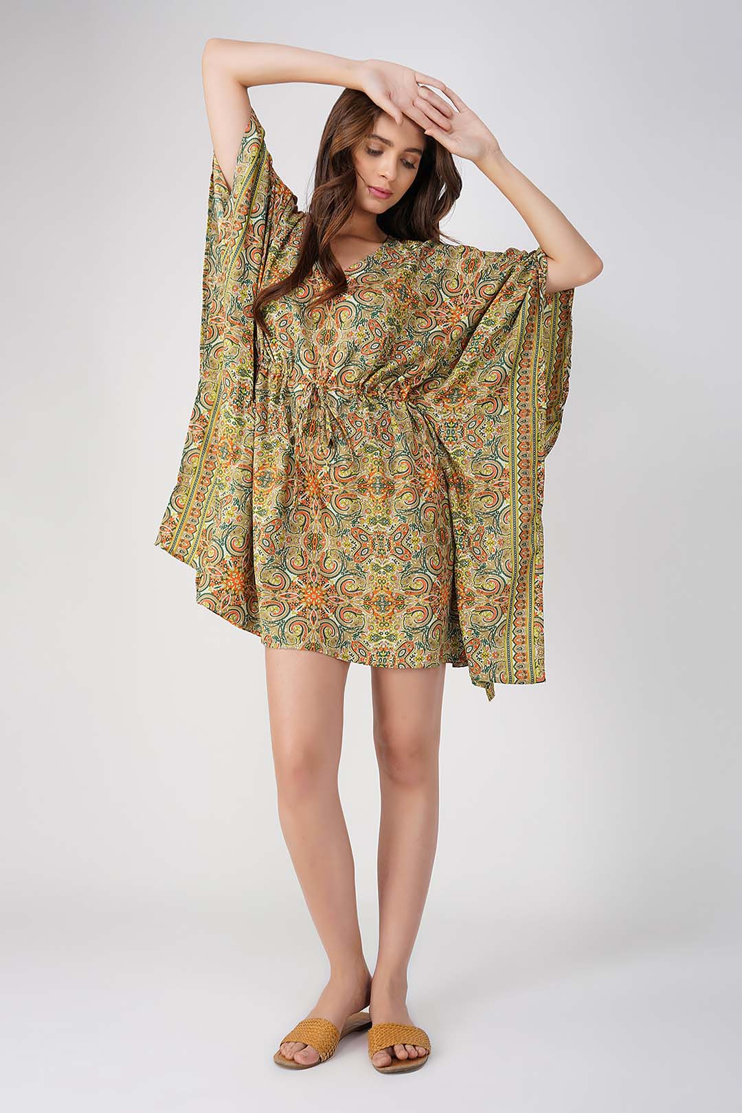 Avena Paisley Print kaftan