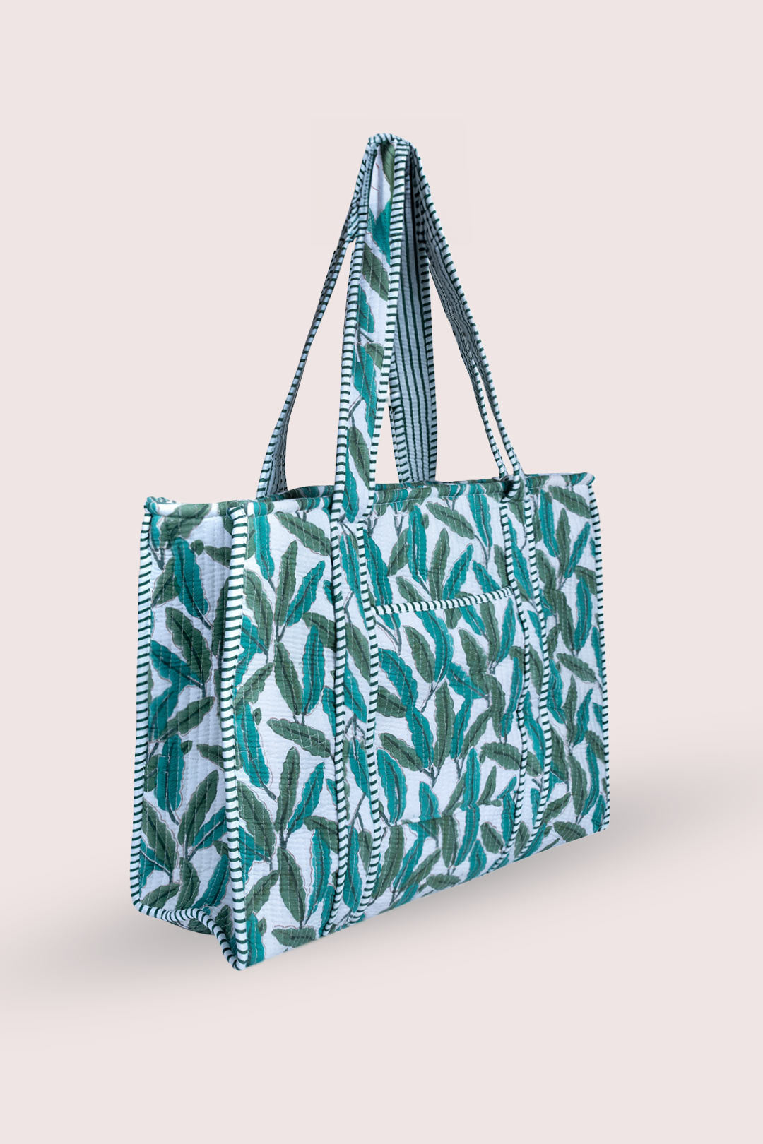 Erina Leaf Motif Tote Bag