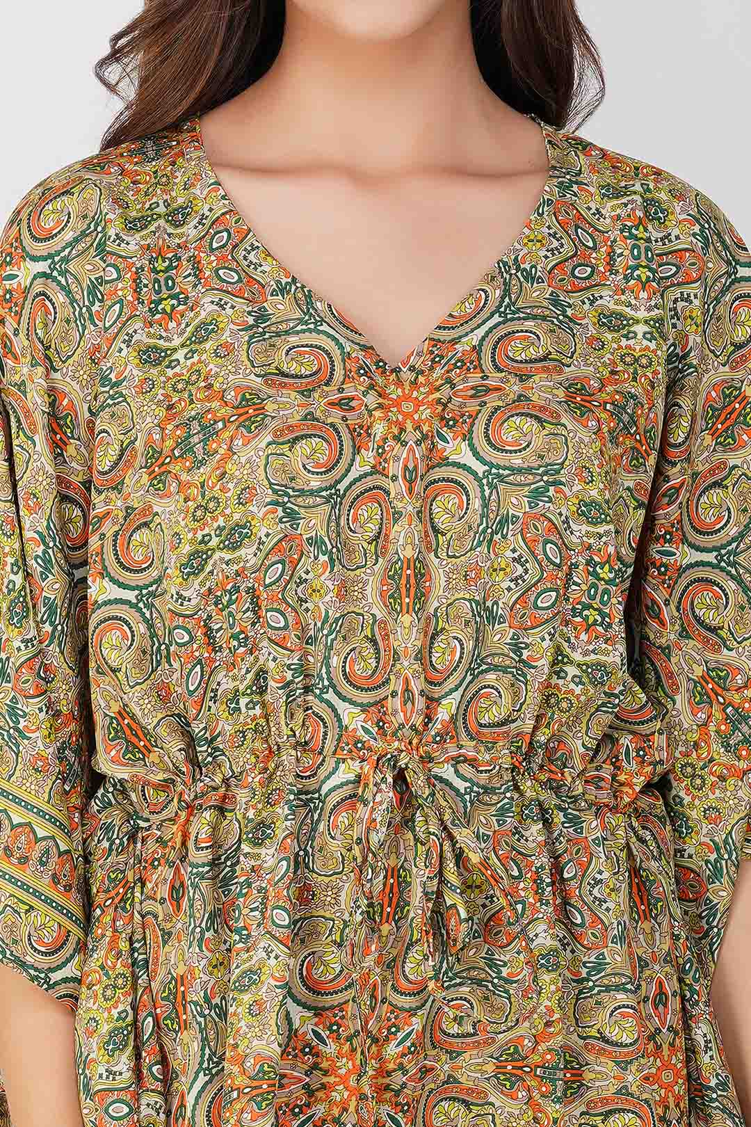 Avena Paisley Print kaftan