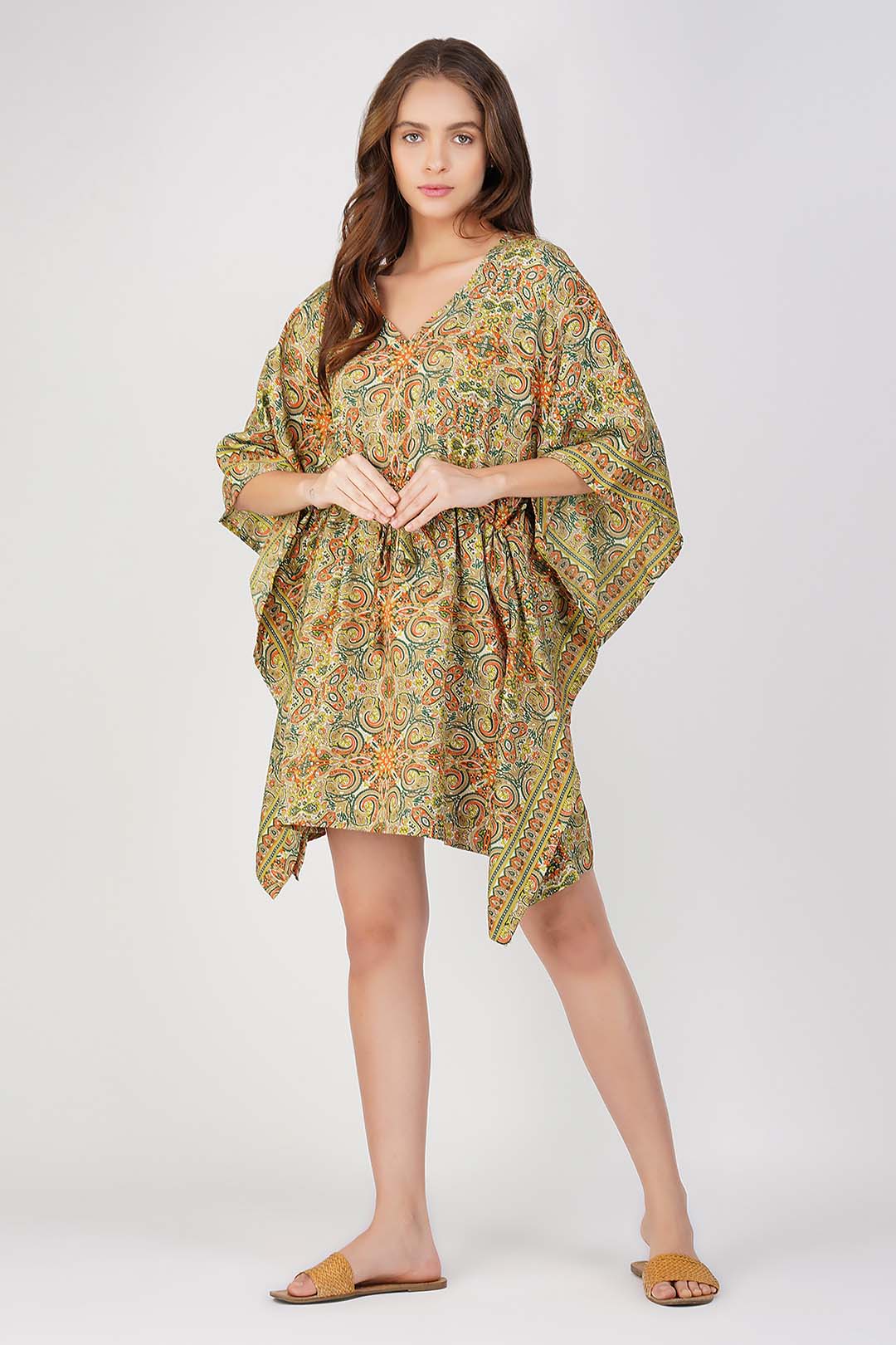 Avena Paisley Print kaftan