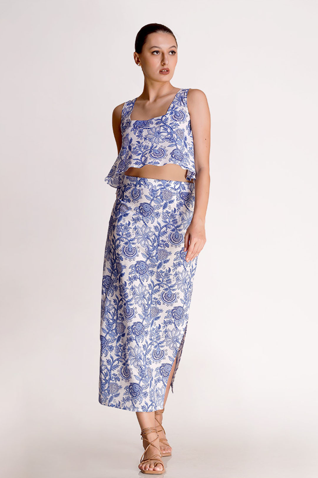 Floriana - Porcelain Print Skirt