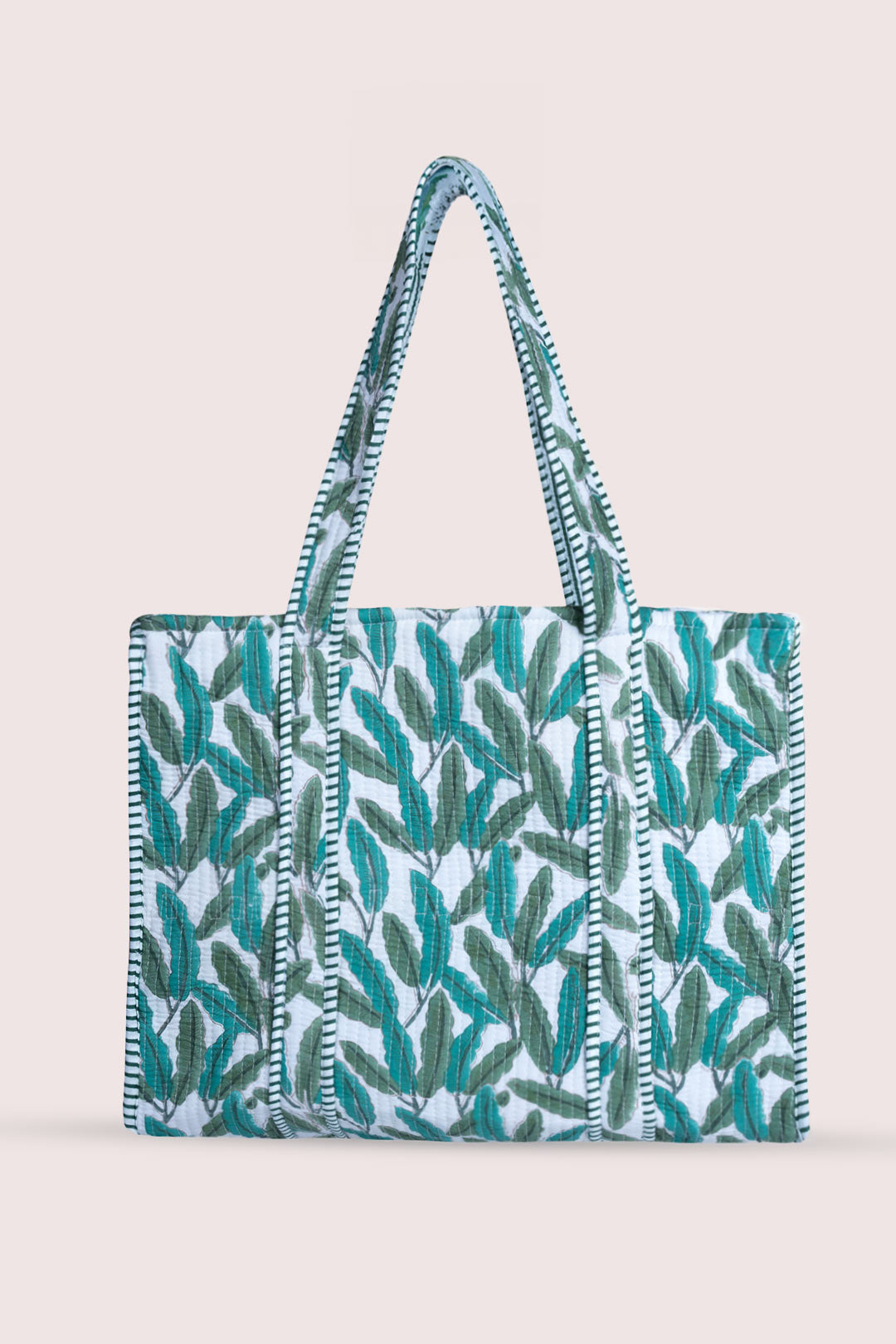 Erina Leaf Motif Tote Bag