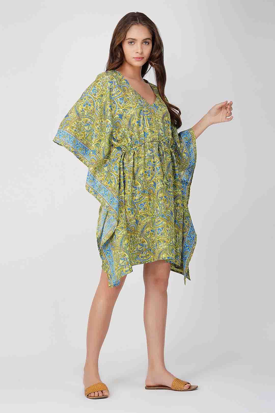 Flora Paisley Print kaftan