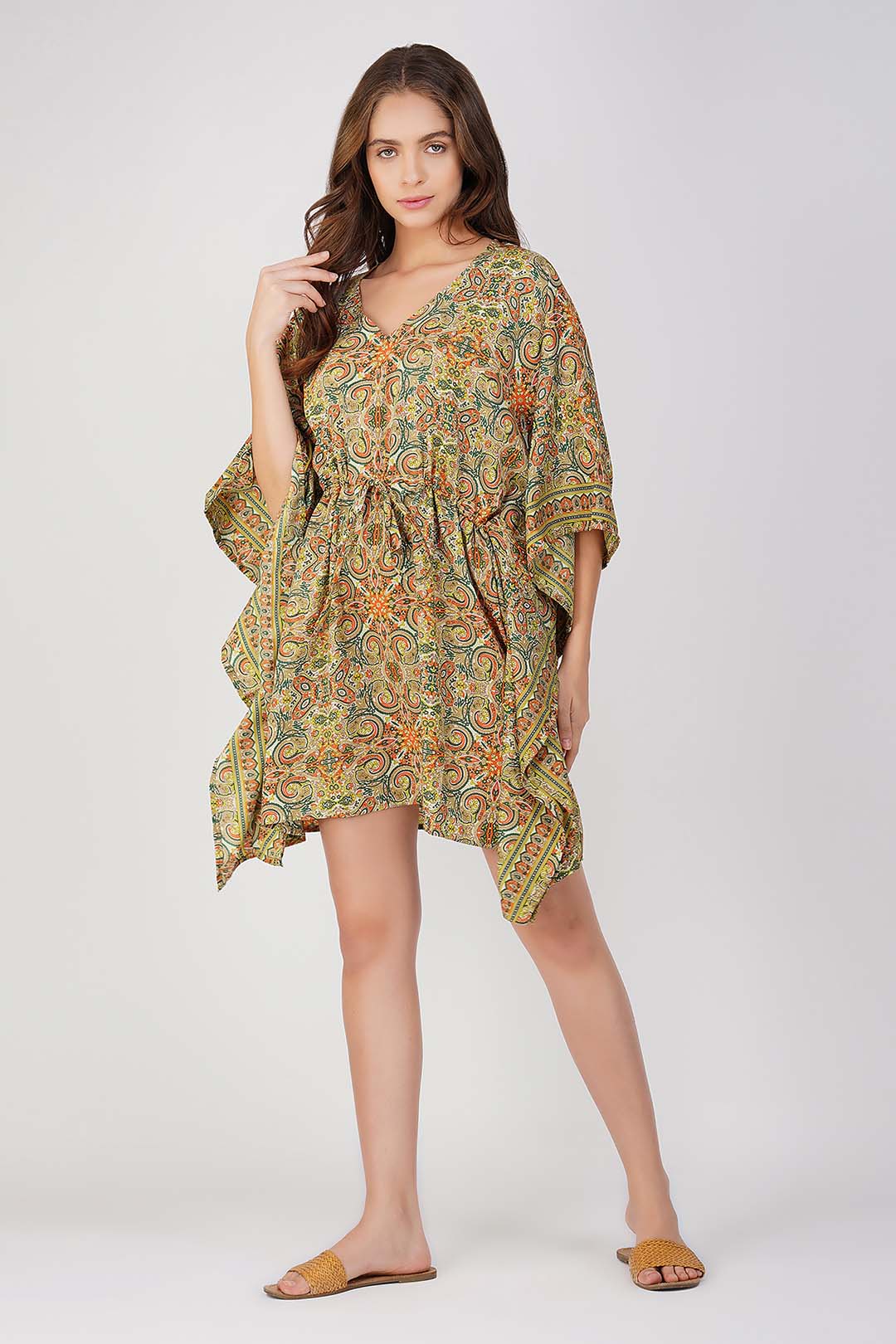 Avena Paisley Print kaftan