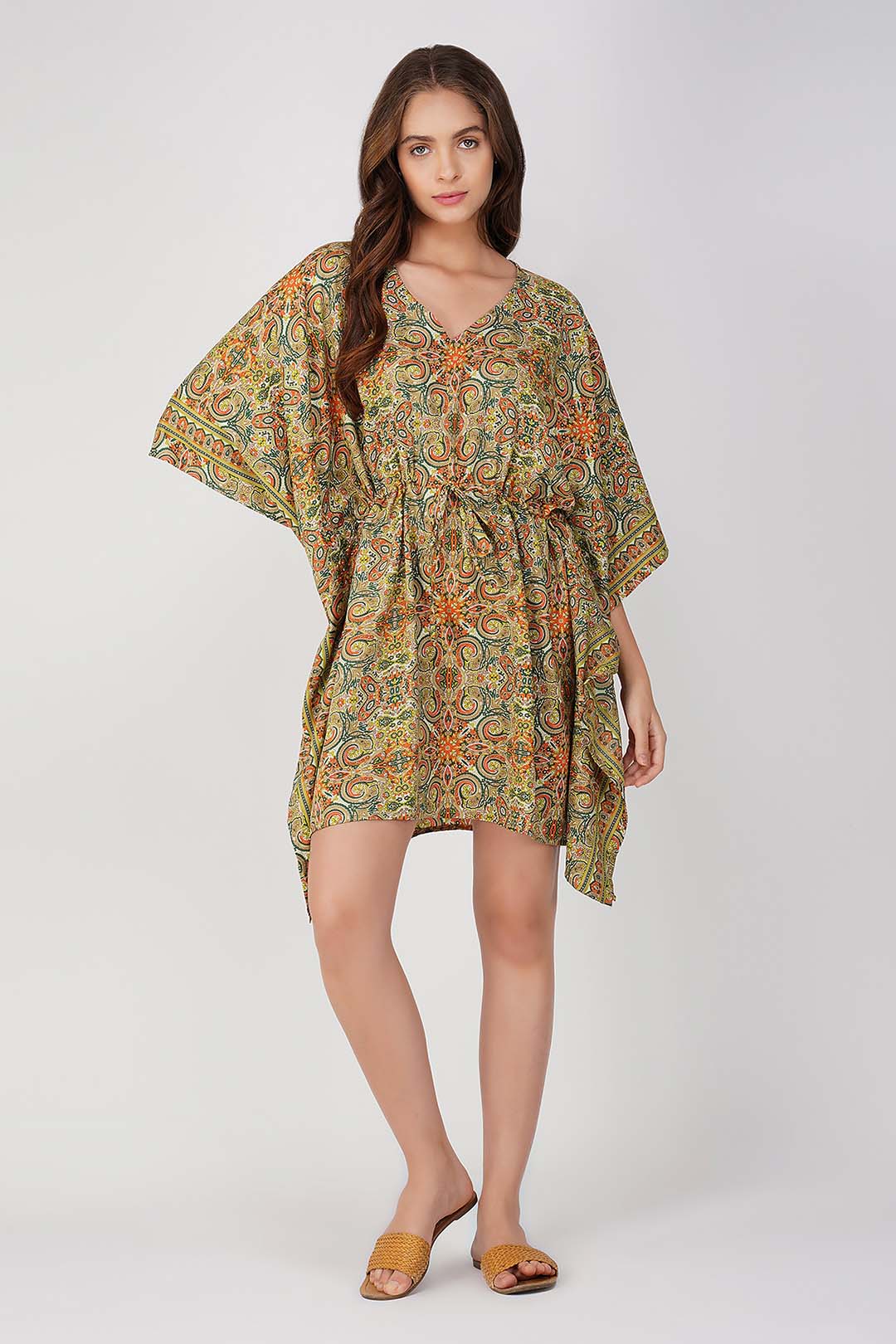 Avena Paisley Print kaftan