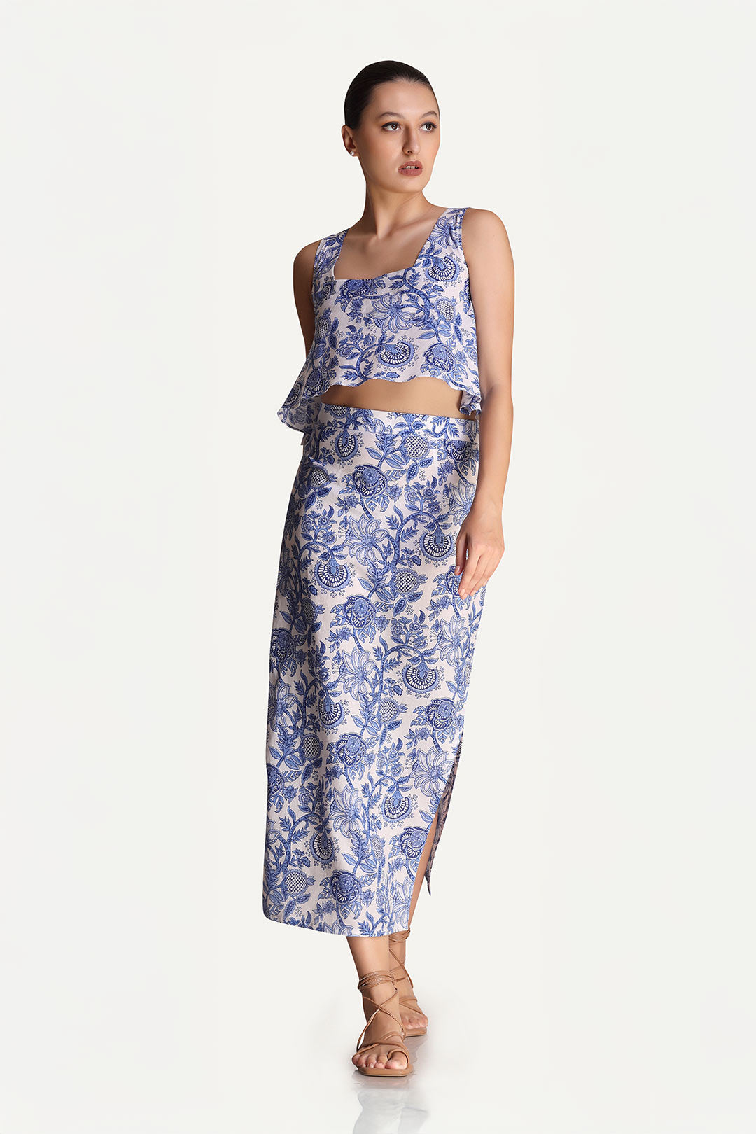 Floriana - Porcelain Print Skirt