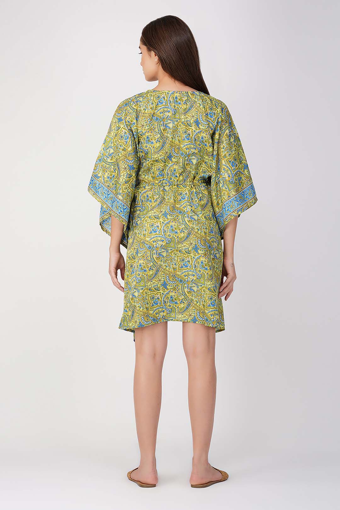 Flora Paisley Print kaftan