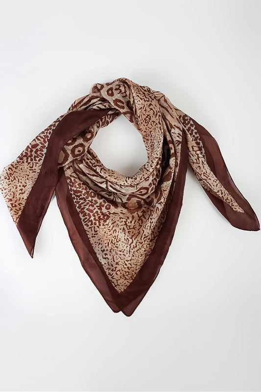 Alecia Pure Silk Animal Print Scarf