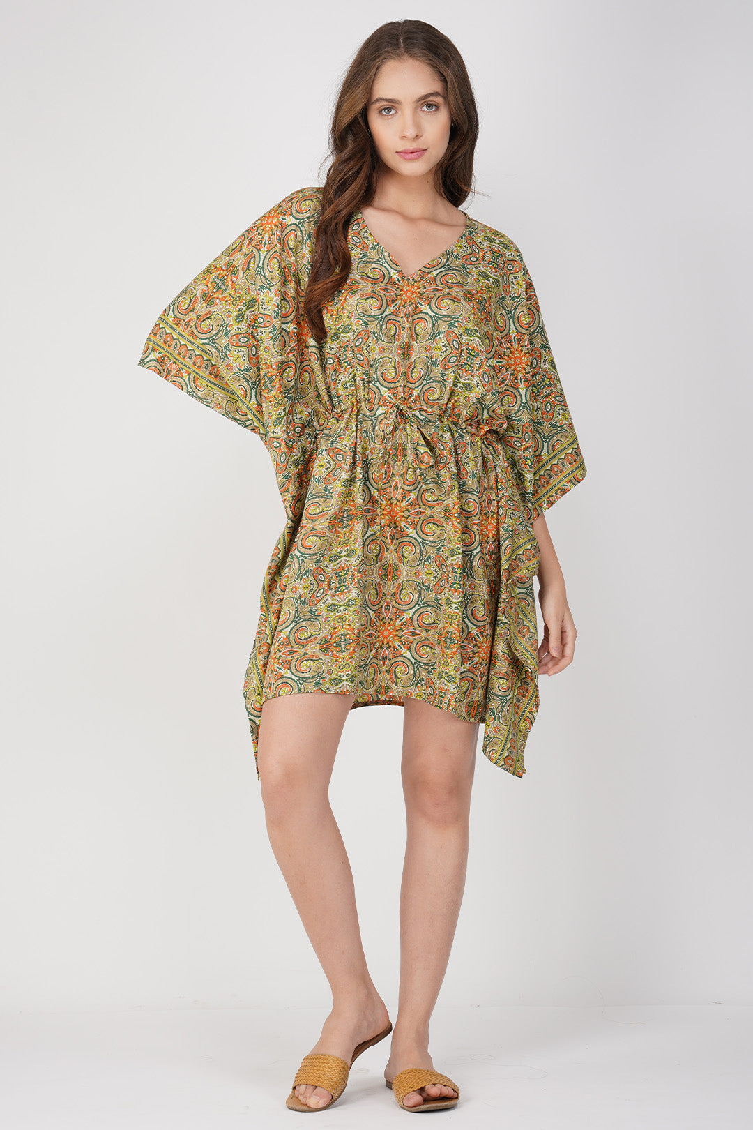 Avena Paisley Print kaftan