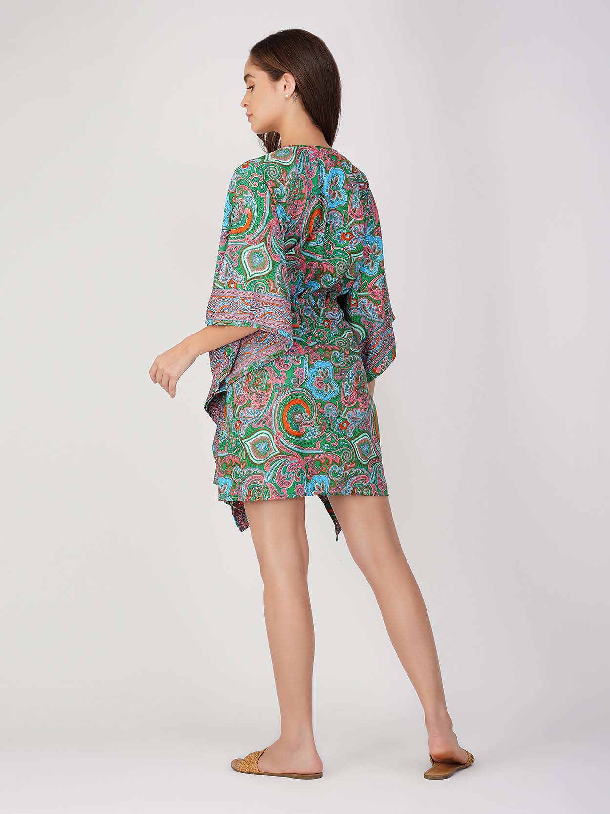 Aluna Paisley Print Kaftan