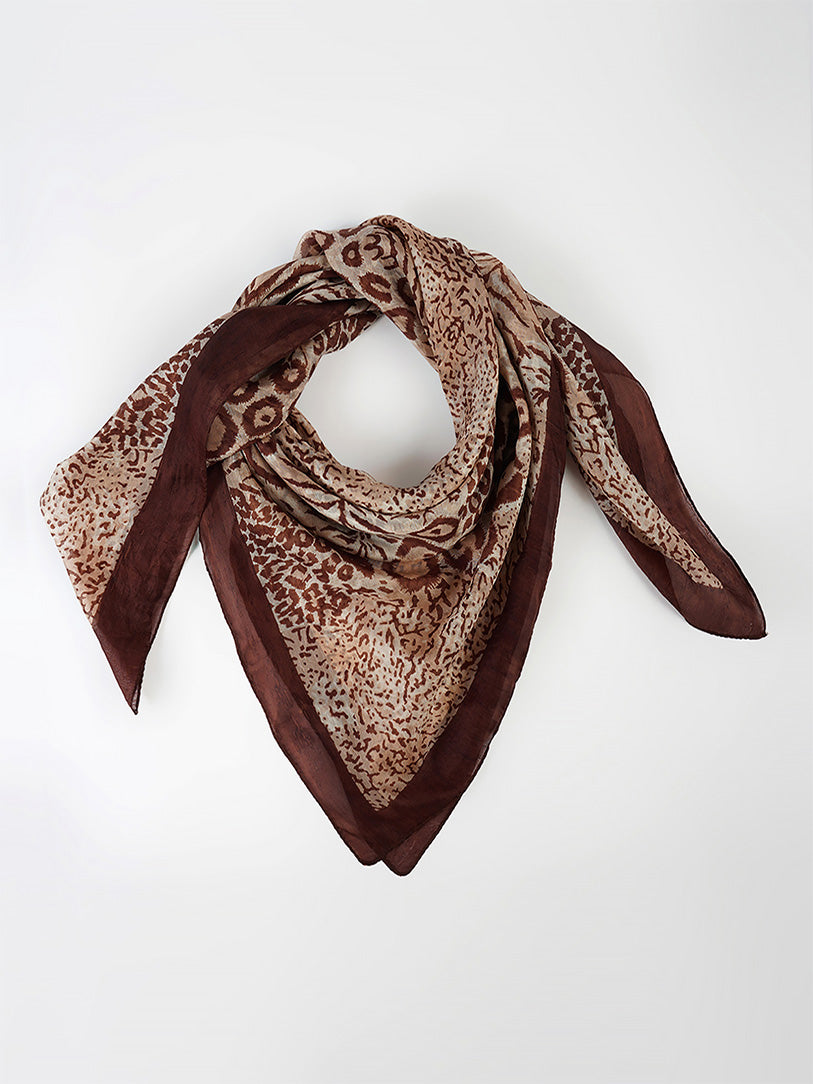 Alecia Pure Silk Animal Print Stole