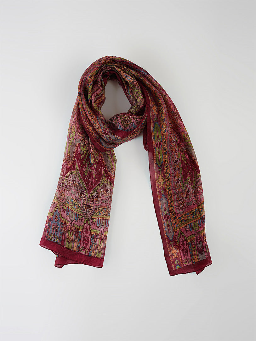 Adora Pure Silk Paisley Print Stole