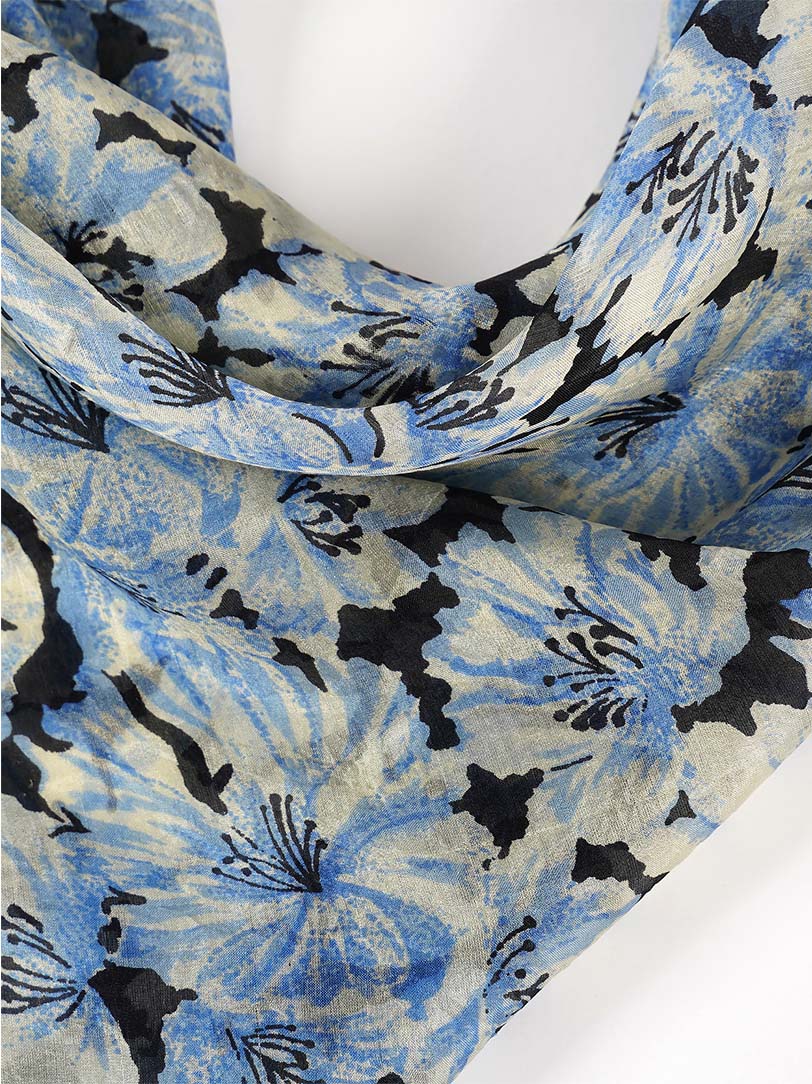 Alisha Pure Silk Floral Print Stole