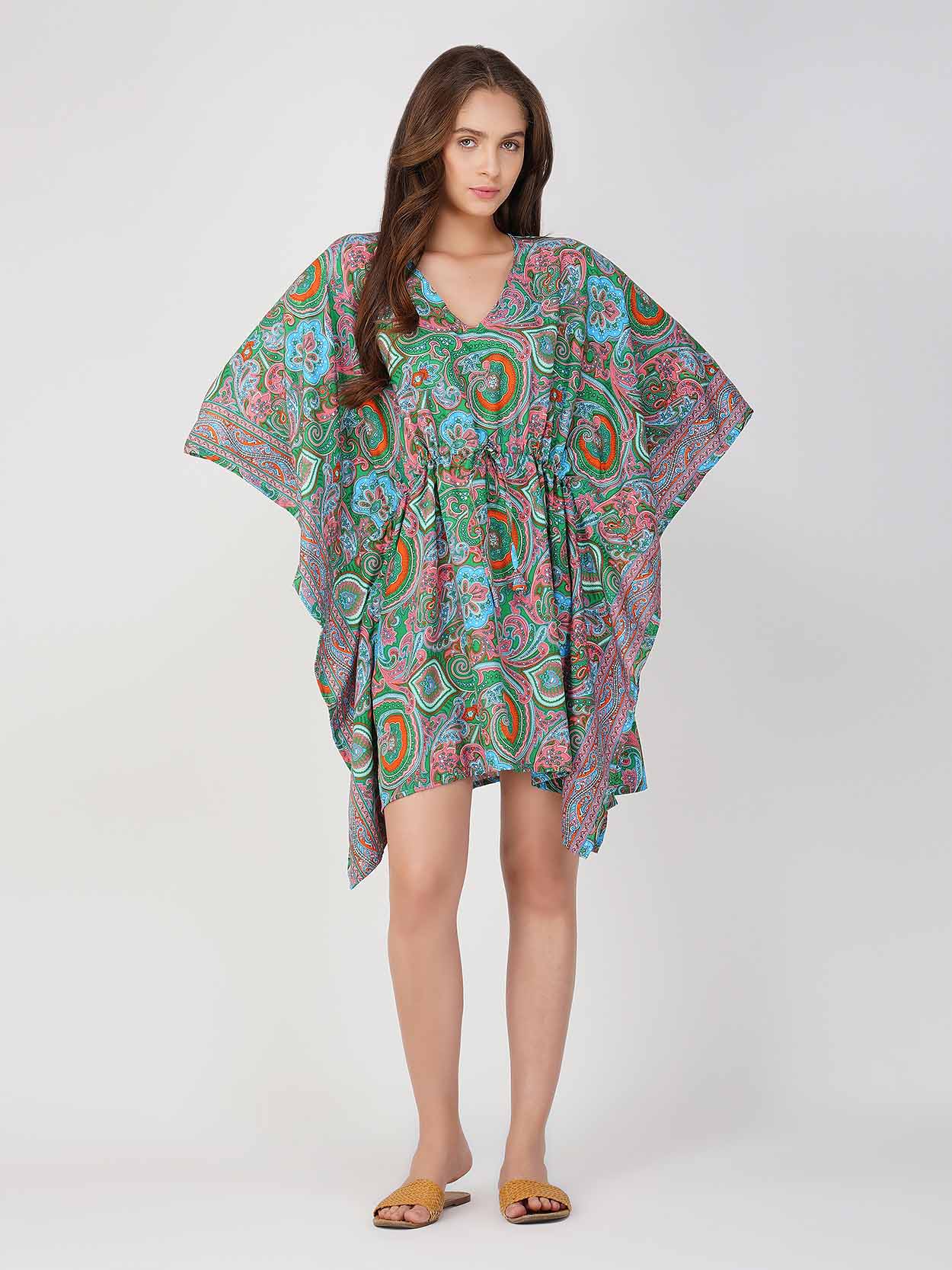 Aluna Paisley Print Kaftan