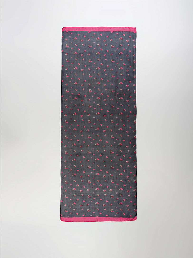 Akira Pure Silk Floral Print Stole