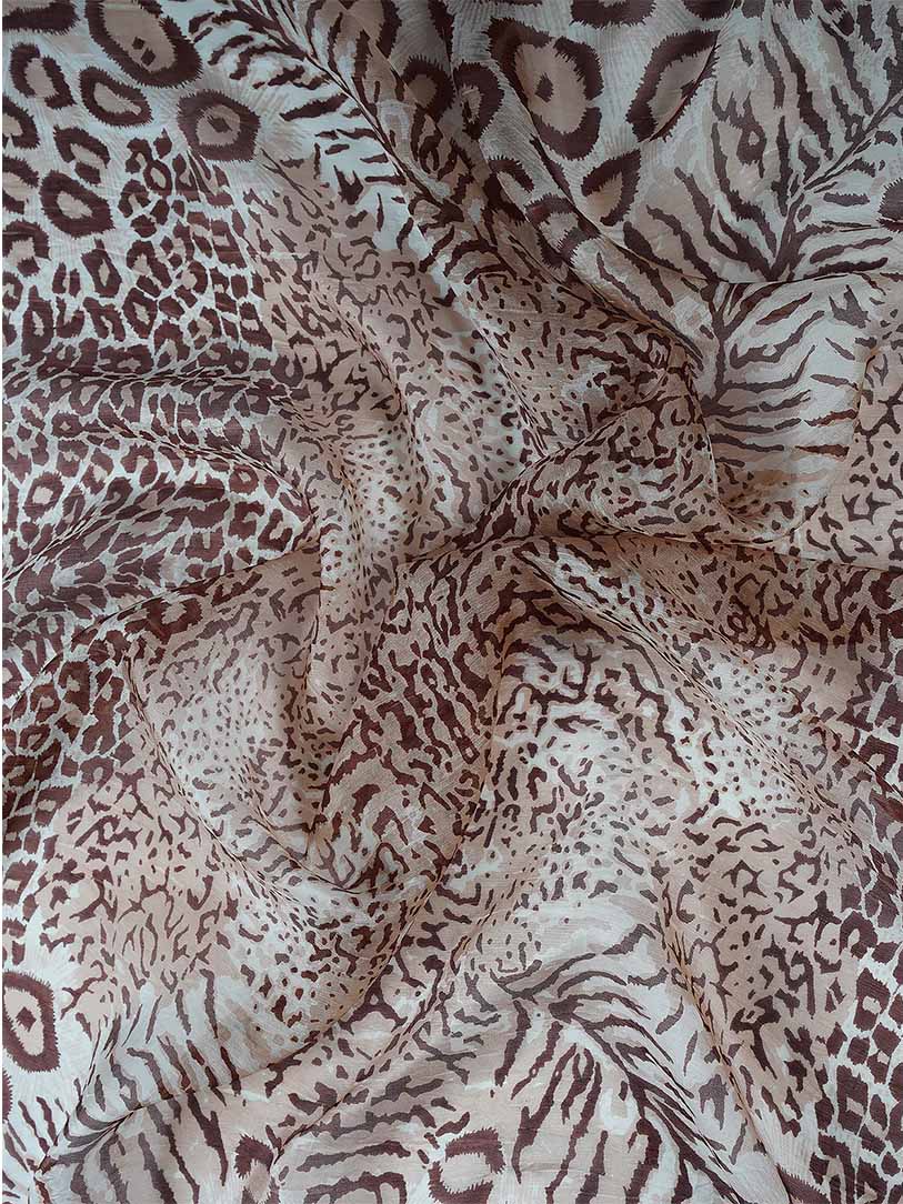 Alecia Pure Silk Animal Print Stole