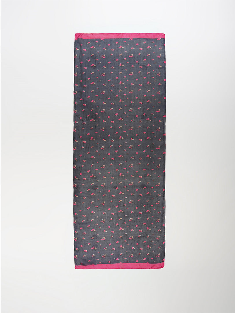 Akira Pure Silk Floral Print Stole