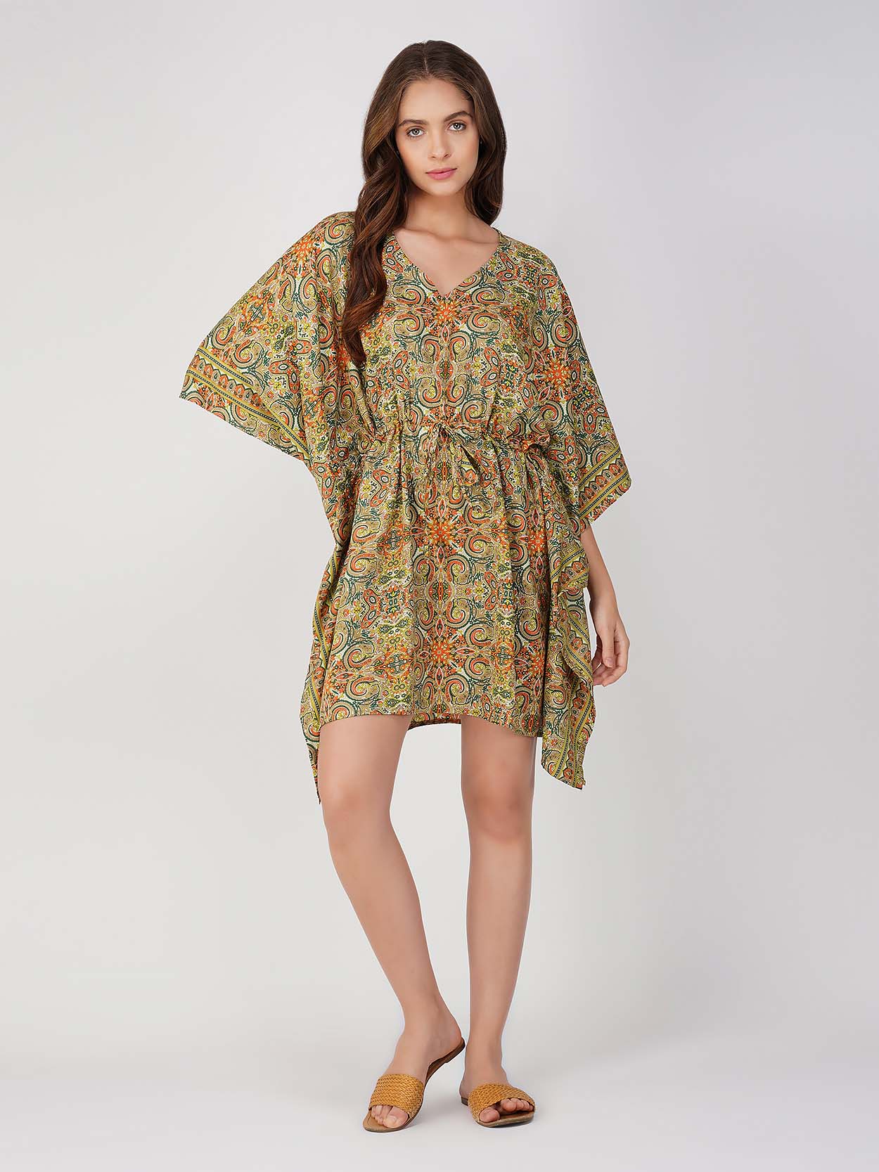 Avena Paisley Print kaftan