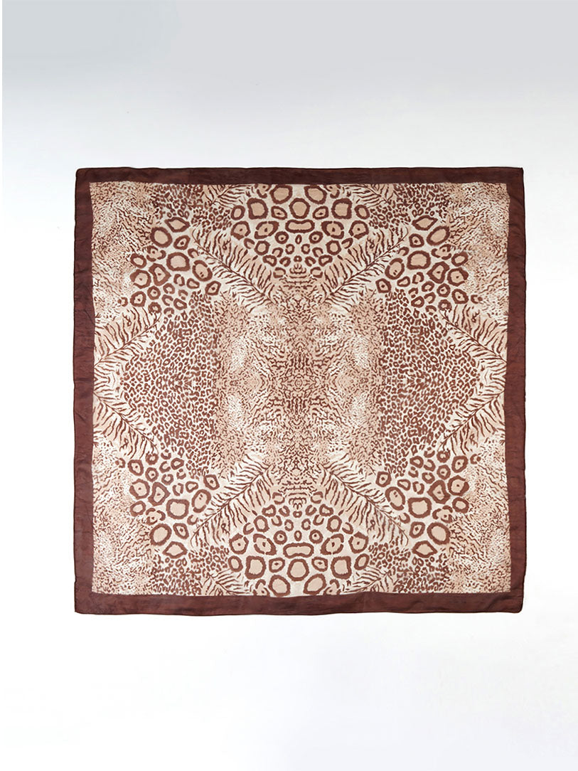 Alecia Pure Silk Animal Print Stole