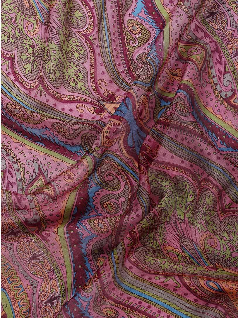 Adora Pure Silk Paisley Print Stole