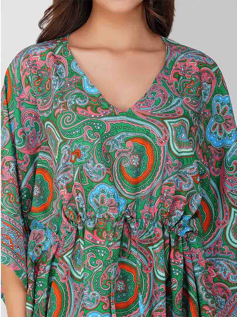 Aluna Paisley Print Kaftan