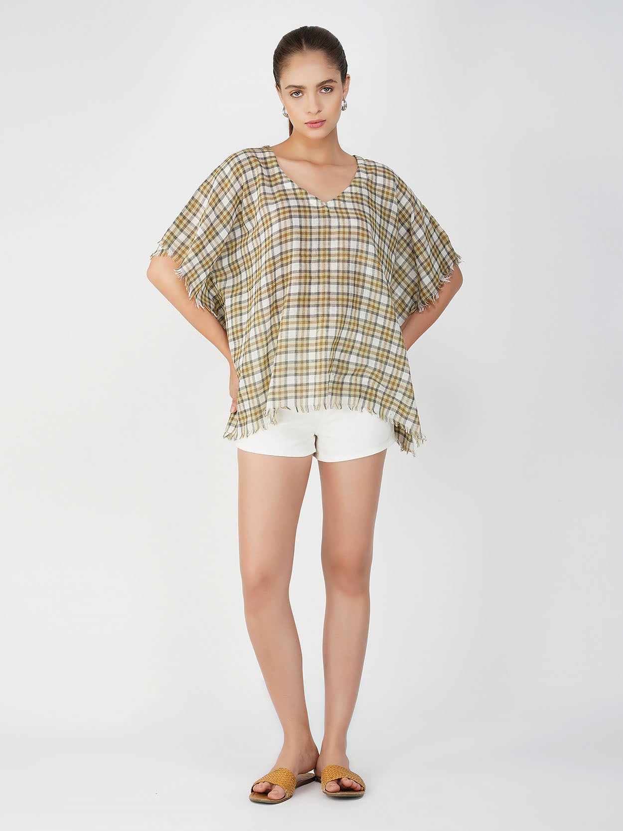 Sylvia Checkered Print Top