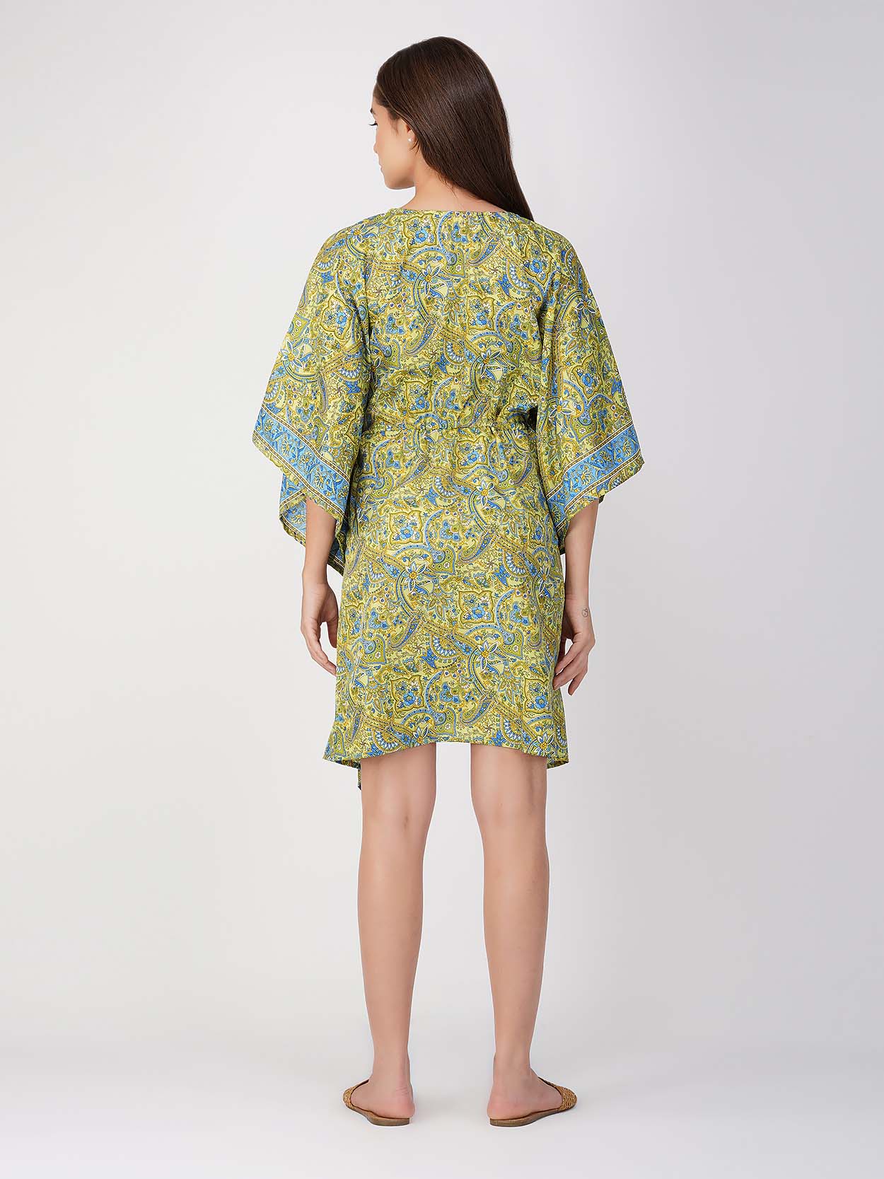 Flora Paisley Print kaftan