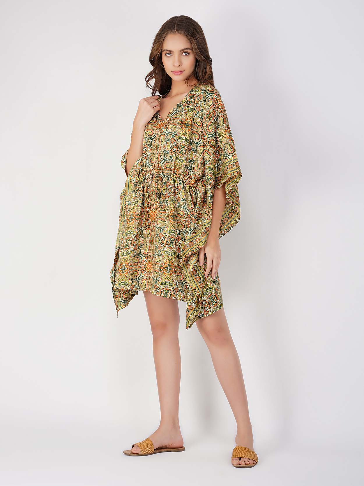 Avena Paisley Print kaftan