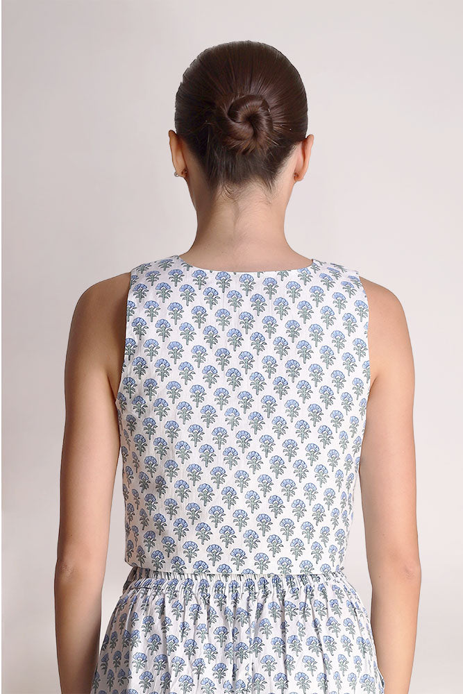 Aster - Printed Motif Vest Top