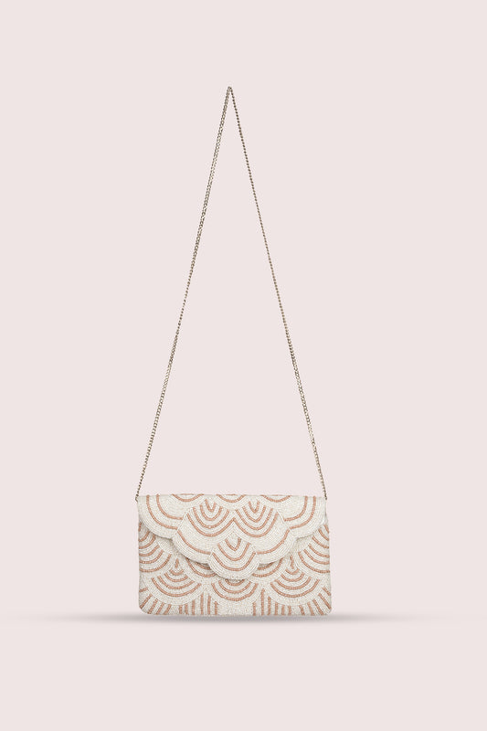 Clara White Envelope Bag