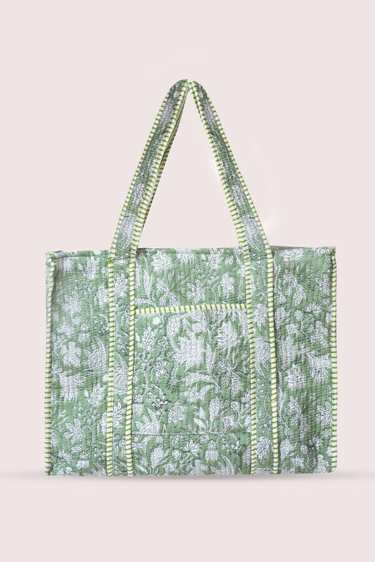 Acacia Floral Motif Tote Bag